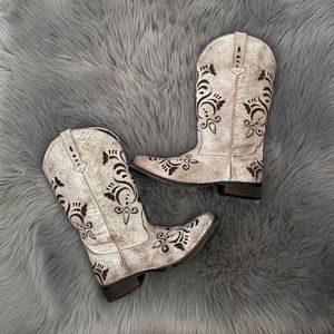 Distressed Roper Western Cowboy Boots